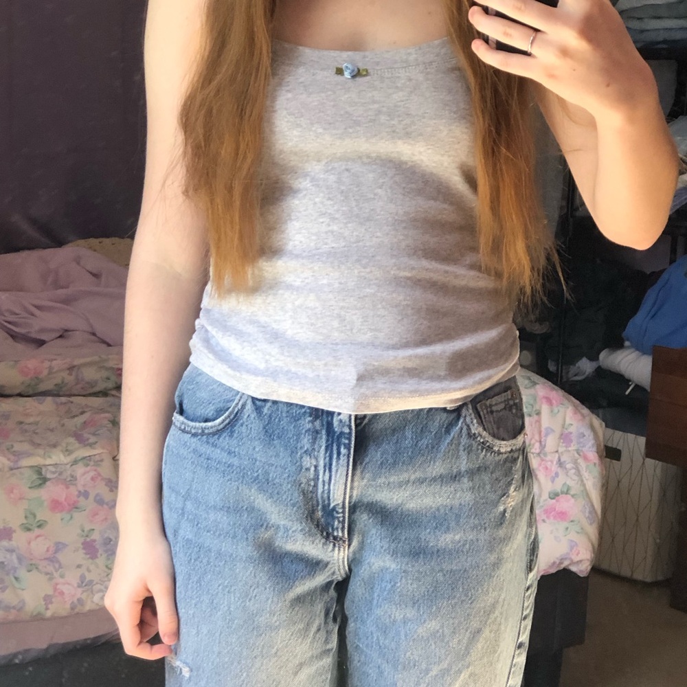 Garage 90s Straight Leg Jeans + Cotton On Tank Bundle